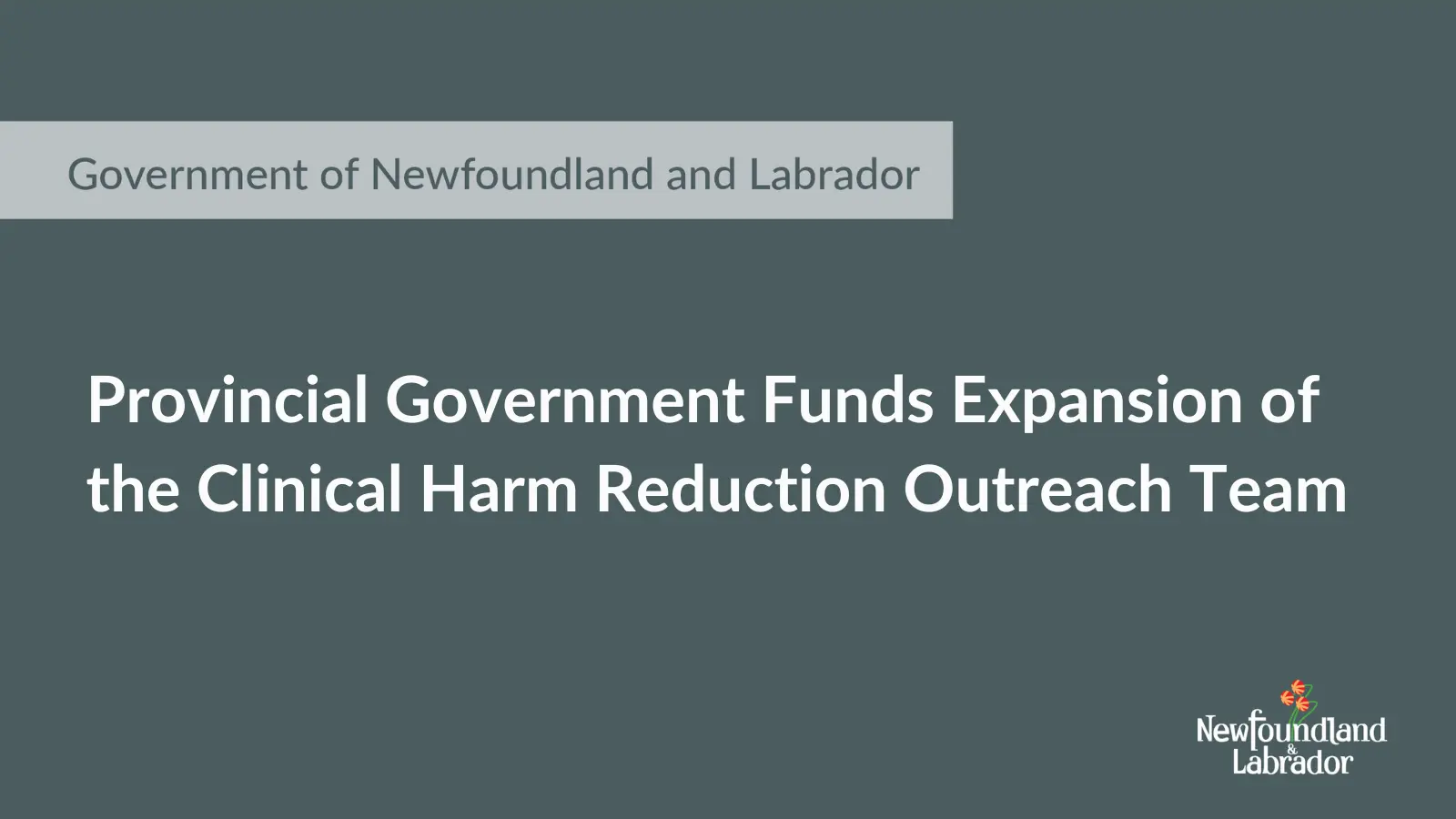 Provincial Government Funds Expansion of the Clinical Harm Reduction Outreach Team - News Releases