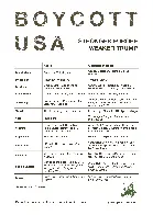 Boycott USA Flyer