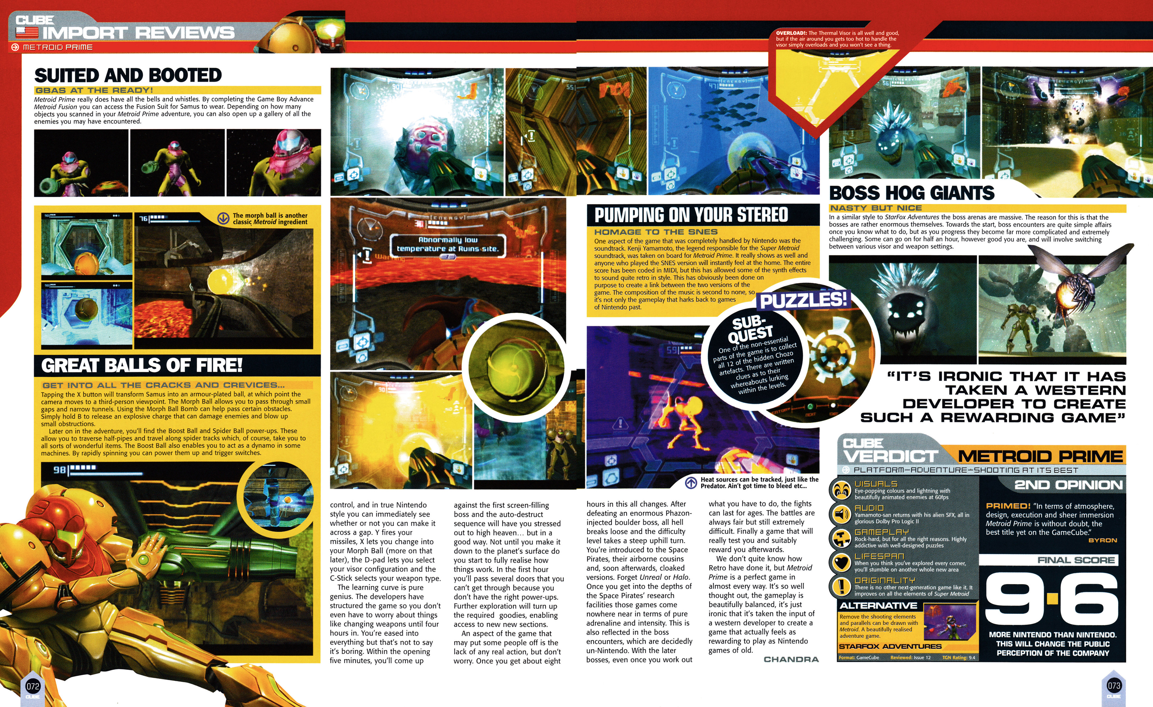 Review for Metroid Prime on GameCube from Cube 14 - January 2003 (UK)

score: 96%