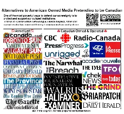 Alternatives to American Owned Media Pretending to be Canadian. One of the most powerful ways to protect our sovereignty is to protect and support our cultural institutions. Thanks to the Conservatives, for years, American owned media has been infiltrating Canadian culture and politics. https://lemmy.ca/post/39971490/14887796