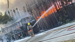 Bus taking B.C. kids on field trip bursts into flames