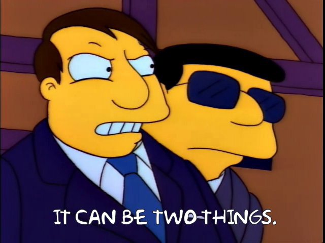 Simpsons: "it can be two things"