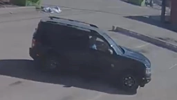 Hit-and-run driver stops to check SUV