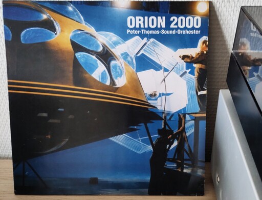 The cover for the ORION 2000 EP. It shows a photo from the set of the German sci-fi show "Raumpatrouille" (1966)