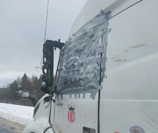 Truck driver charged for replacing broken window with duct tape - Truck News