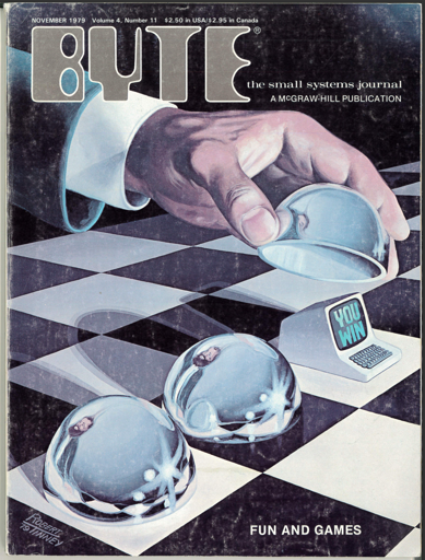 Photo copy of the cover the BYTE journal dated November 1979 Volume 4, Number 11 subtitle Fun And Games 