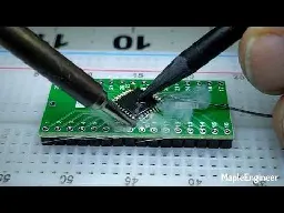 Hand soldering a 0.8mm QFP32 ATMEGA328PB