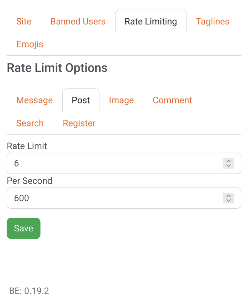 Rate Limiting > Post