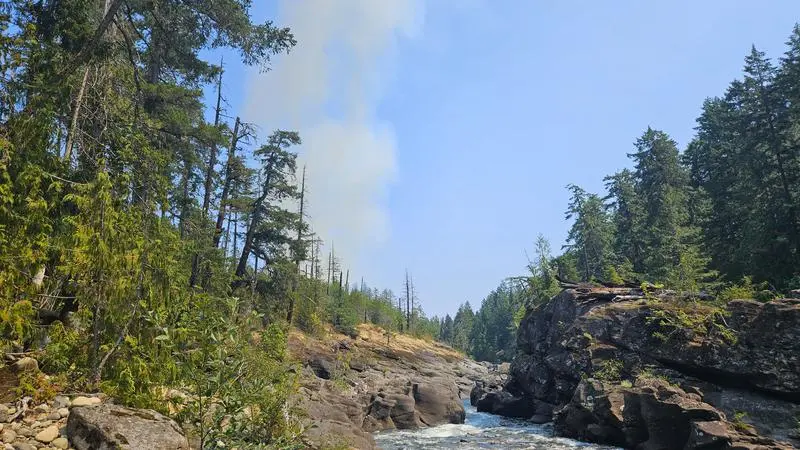 Crews battle forest fire along Nanaimo River