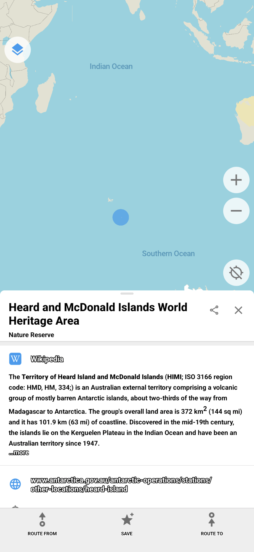 Heard and McDonald Islands world heritage area