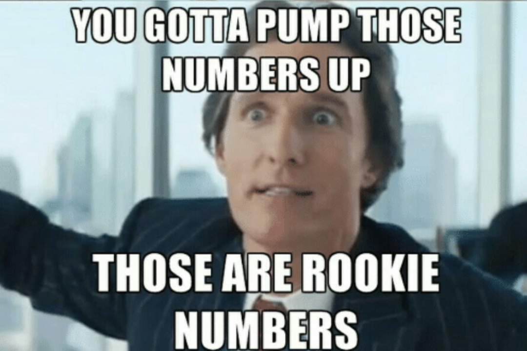 those are rookie numbers