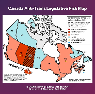 Canada Anti-Trans Legislative Risk Map