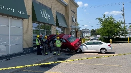 Driver crashes into another car, a pole and a Kitchener LCBO: WRPS