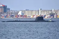 French nuclear attack submarine surfaces at Halifax, Nova Scotia, after Trump threatens to annex Canada (March 10)