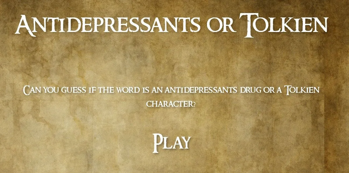 Antidepressants or Tolkien's character?