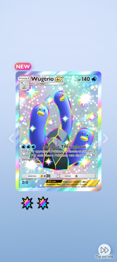 Wugtrio ex shiny card