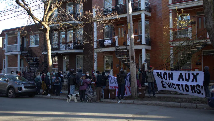 Anti-Eviction Action at a Landlord's Home