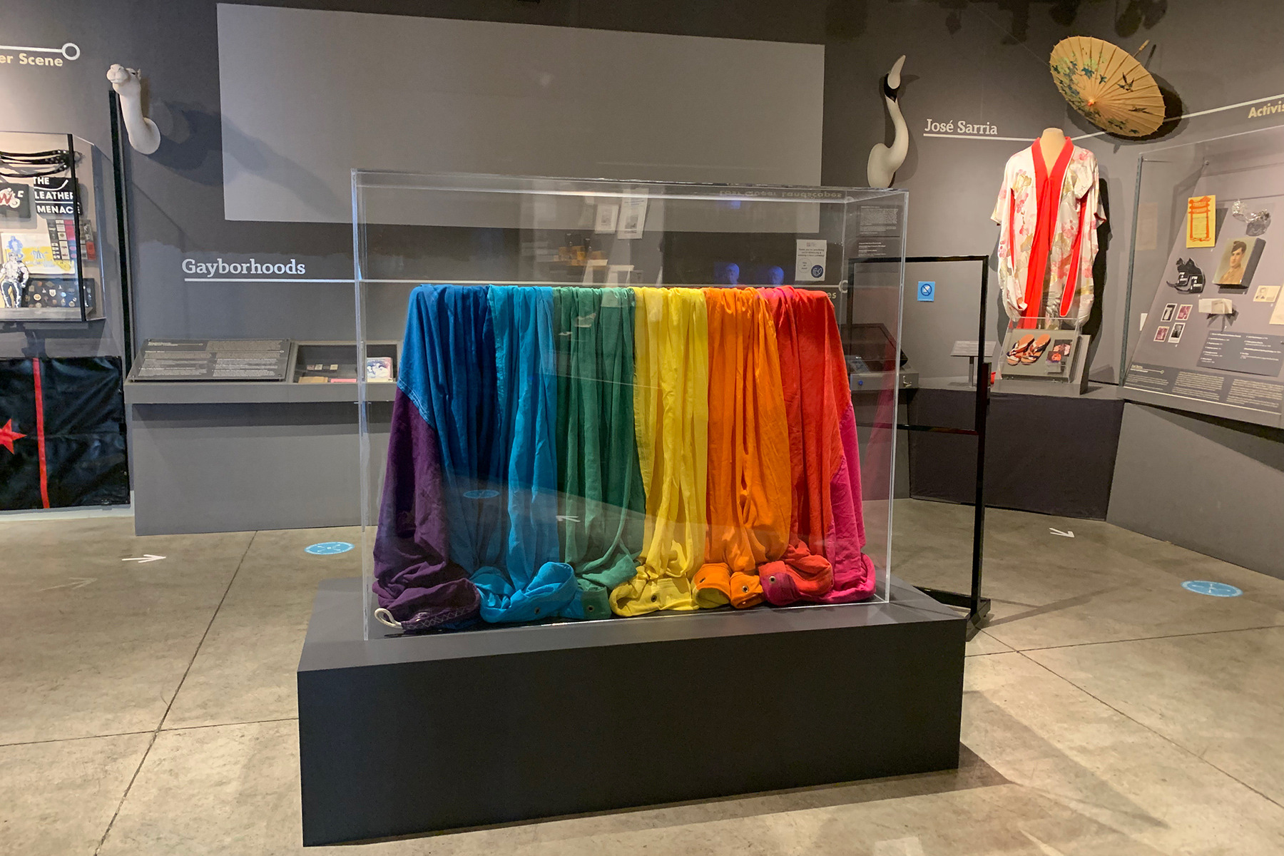 Part of the original Pride flag designed and sew by Gilbert Baker in 1978