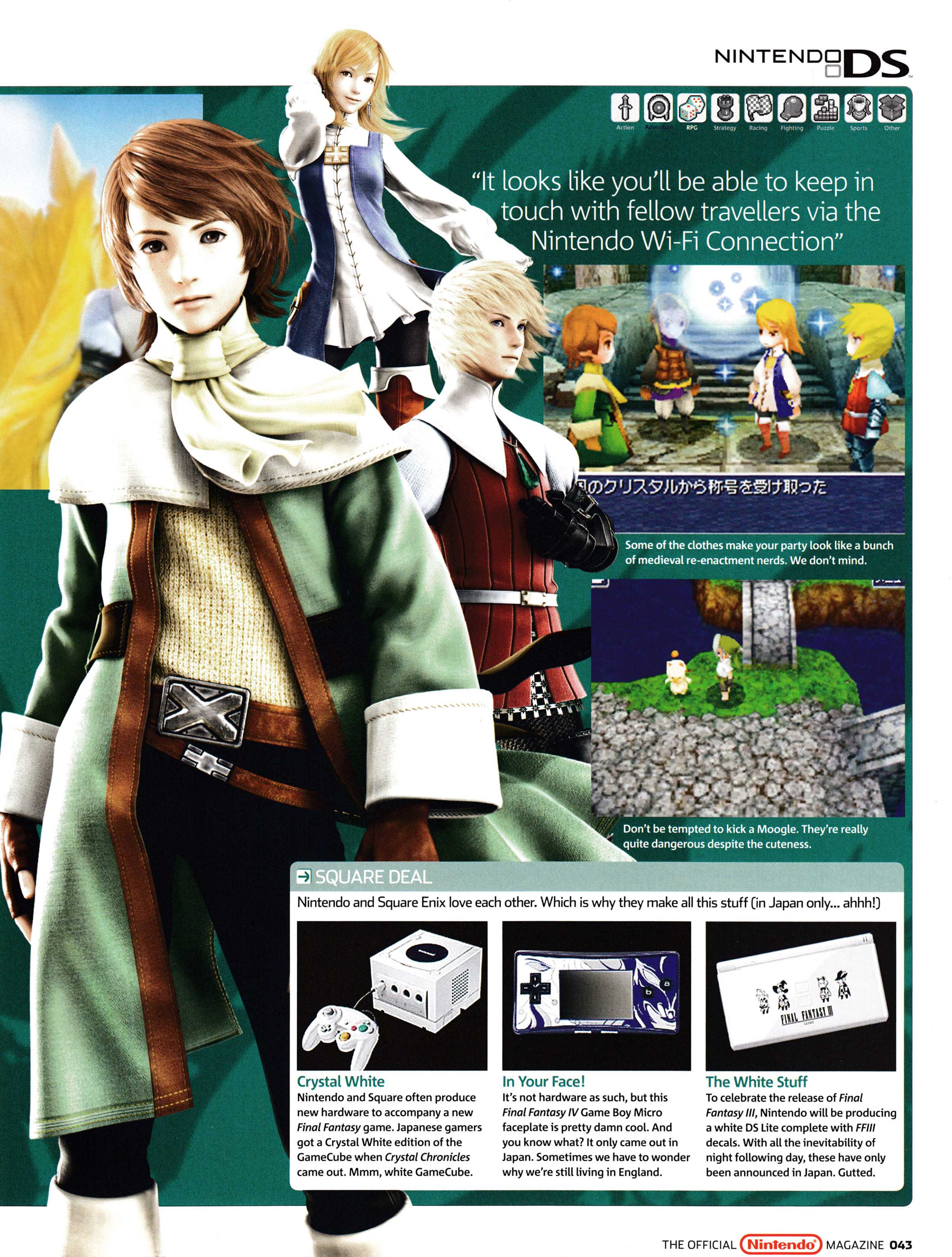 Preview for Final Fantasy 3 on Nintendo DS.
Taken from Official Nintendo Magazine 8 - October 2006 (UK)
