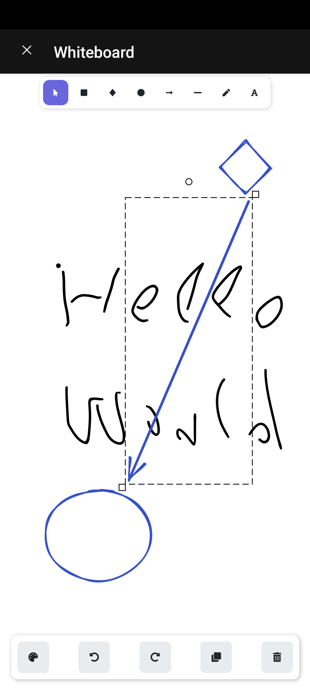 whiteboard example made on smartphone