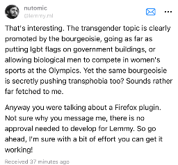 [Transphobia Warning] Nutomic’s Stance on Transgender People