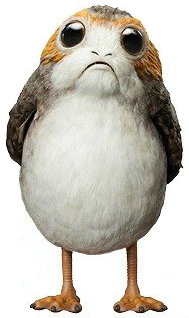 A Porg from Star Wars Episode VIII