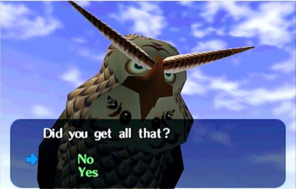 owl from Zelda ocarina of time