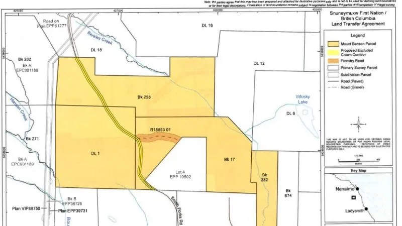 Forested land south of Nanaimo returned to Snuneymuxw First Nation