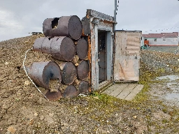 [OC] Abandoned Improvised Cold Storage Vault, at Mould Bay High Arctic Research Station, Canada