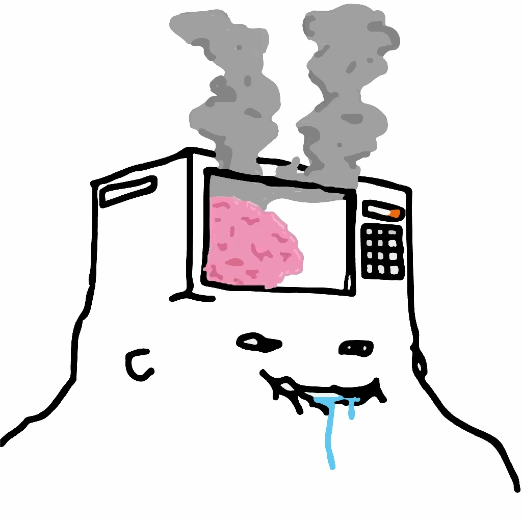 mocrowave cooked brain rage face