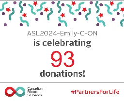 Join Canada’s Lifeline
 - Donations celebration!