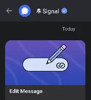 Edit Message in Signal Beta (and stable?)